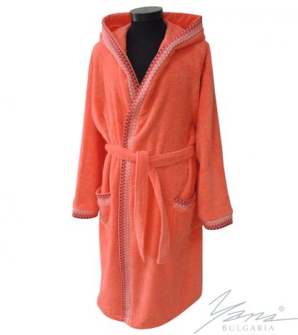 Adult bathrobe F296 koral