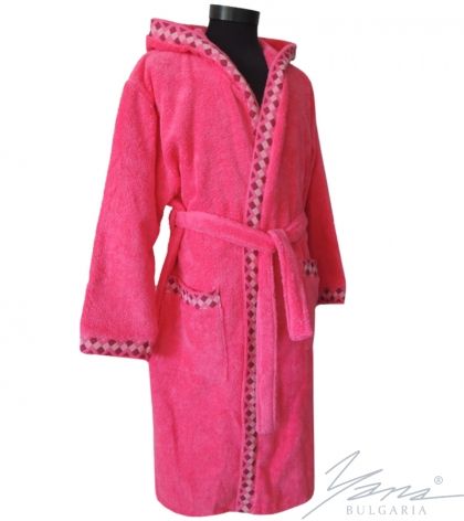 Adult bathrobe G232 cyclame