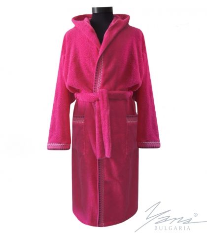 Adult bathrobe F296 cyclame