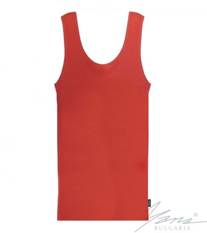 Damen-Tanktop aus elastischem Strick, coral