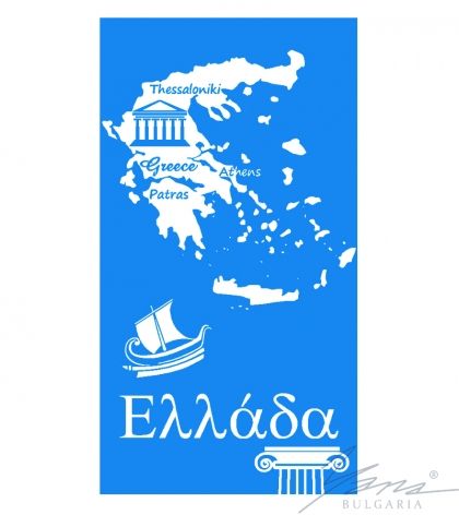 Хавлиена плажна кърпа  велур GREECE