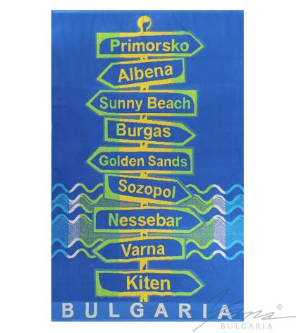 Beach towel Е 001 blue