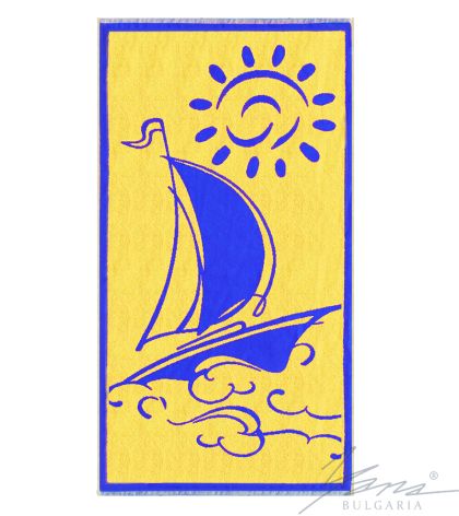 Beach towel E 088 blue