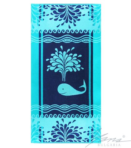 Beach towel В 018 blue