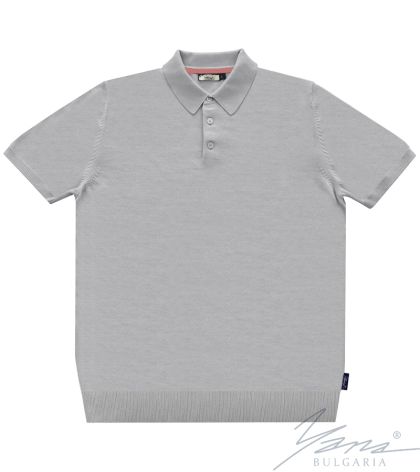 Herrenpoloshirt, kurze Ärmel, grau