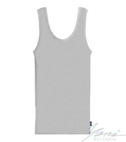 Women's tank top in elastic knit, grey