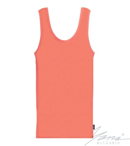 Damen-Tanktop aus elastischem Strick, coral