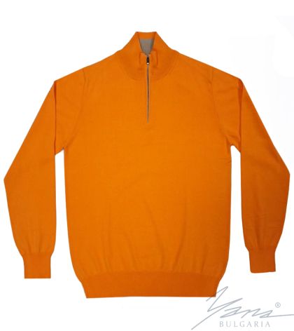 Men's shirt with zipper and high collar