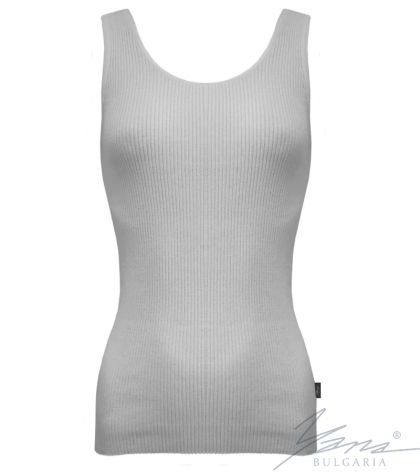Damen-Tanktop aus elastischem Strick, grau