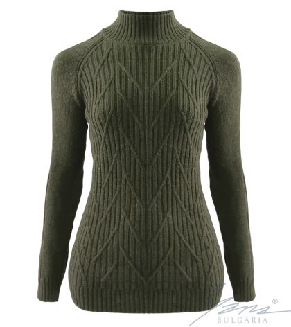 Damenpullover mit french Rollkragen, gran