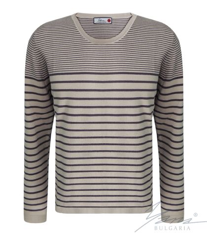 Men's two-tone round neck sweater color 227