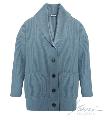 Women's wool cardigan blue