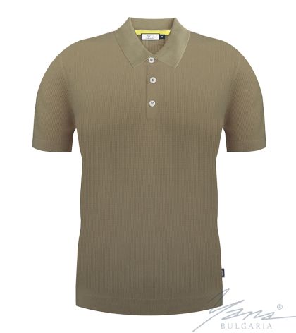 Herrenpoloshirt, kurze Ärmel, khaki