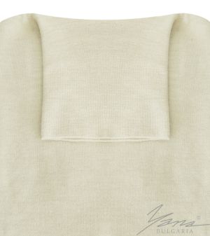 Женский шерстяной свитер с высоким воротником, светльй