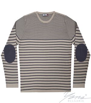 Men's two-tone round neck sweater color 227