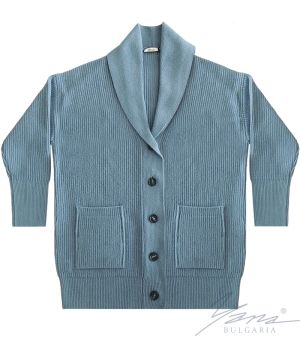 Women's wool cardigan blue