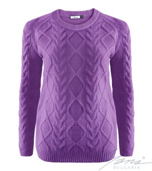 Women's crew neck sweater in lilac