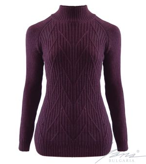 Women's sweater with french collar in bordo