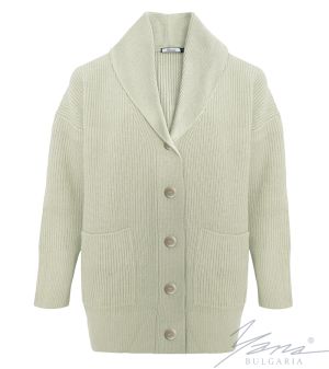 Women's wool cardigan ecru