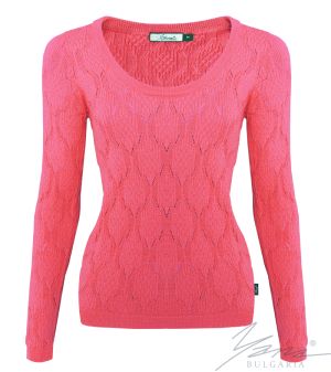 Women's crew neck sweater in pink