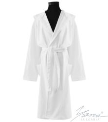 Bademantel mit Kapuze Rhyton weiß