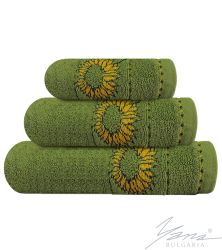 Handtuch Sonnenblume grun
