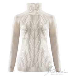 Damenpullover mit hohem Rollkragen,  beige
