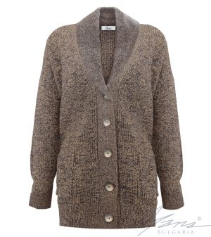 Damenpullover mit hohem Rollkragen melange