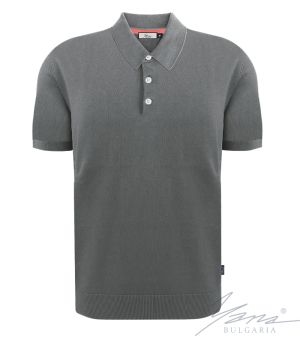 Herrenpoloshirt, kurze Ärmel, grau
