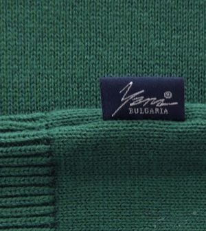 Herrenpullover, V-Ausschnitt, lange Ärmel, grun