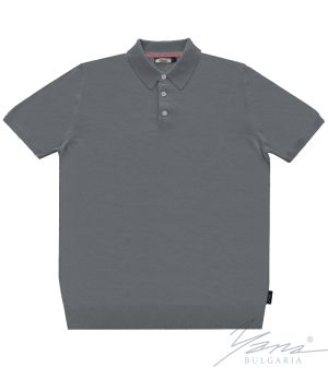 Herrenpoloshirt, kurze Ärmel, grau